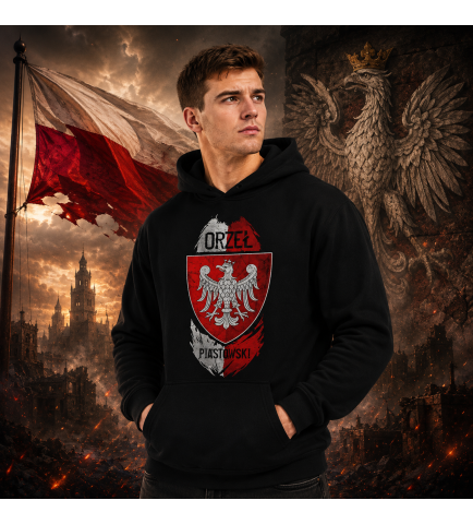 BLUZA Z KAPTUREM ORZEŁ PIASTOWSKI